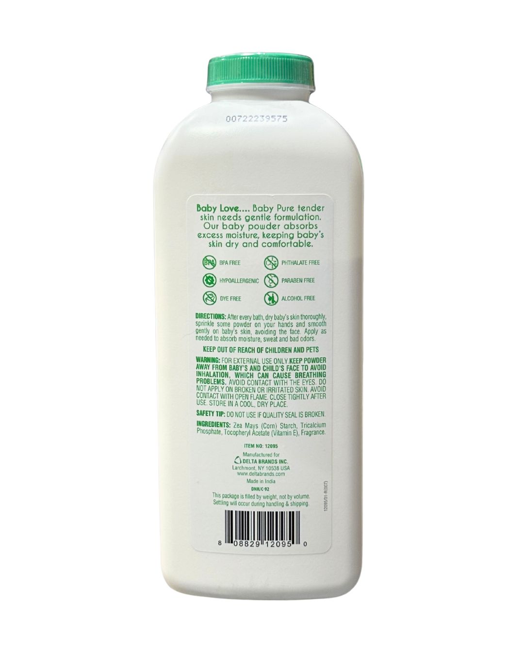 Baby Love Soft Scent Talc-Free Cornstarch Baby Powder, 18 oz  - Image 2
