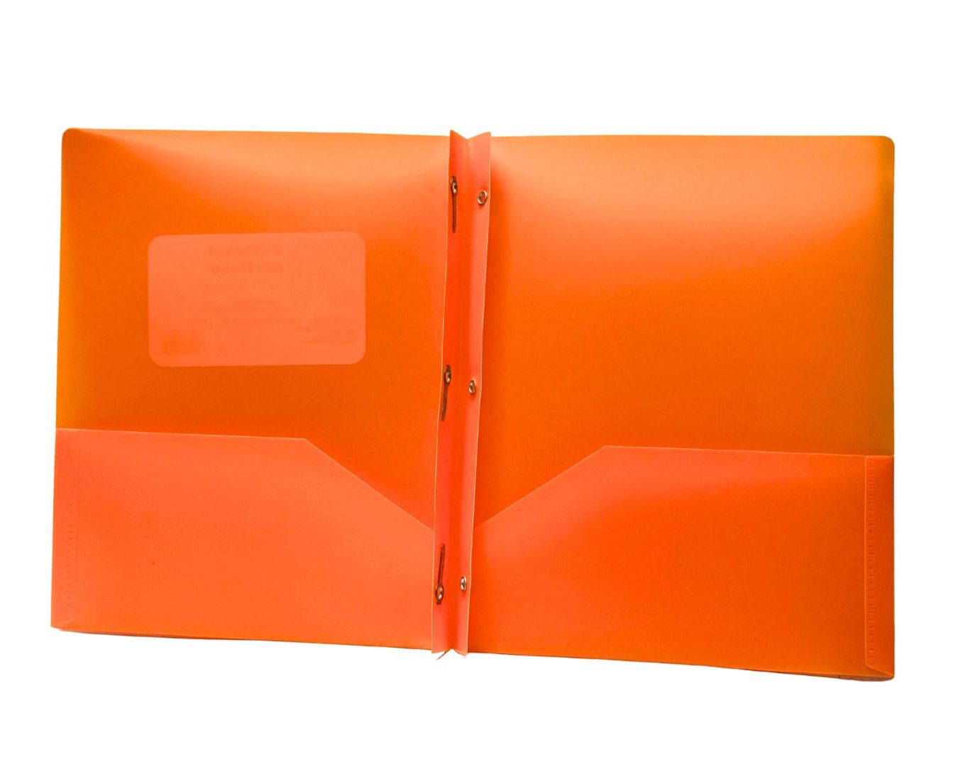 up&up 2-Pocket Portfolio Folder with Prongs, Black - Image 2