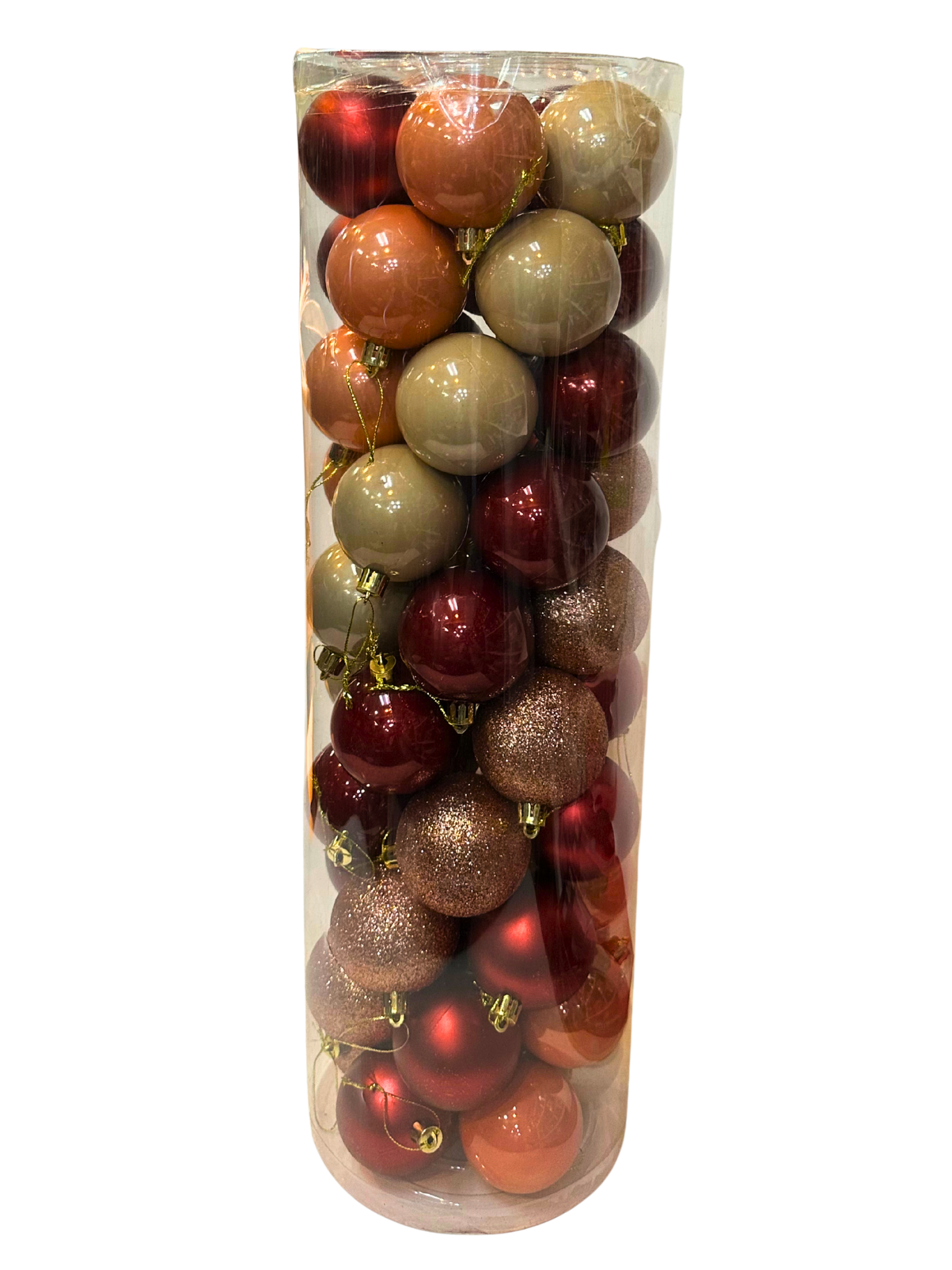 Christmas Spherical Ornaments 50ct Pearl and Berry Color